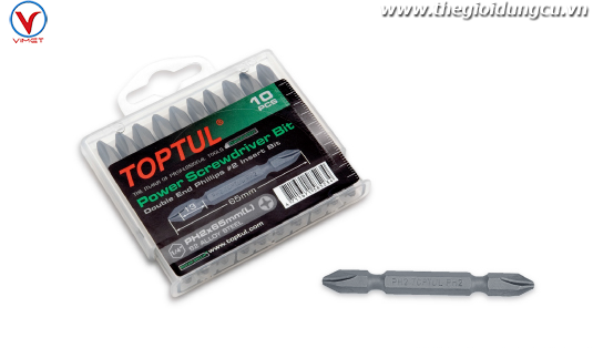 Bộ vít 2 đầu bake 10 chi tiết  PH1x65mm GAAW1002