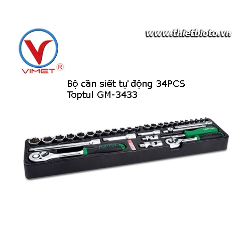 Bộ cần siết tự động 34 chi tiết Toptul GM-3433