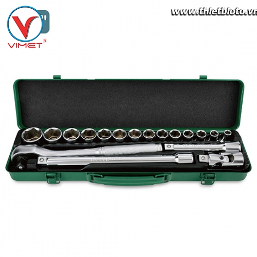 Bộ cần xiết và đầu tuýp lục giác 1/2 Toptul GCAD1820