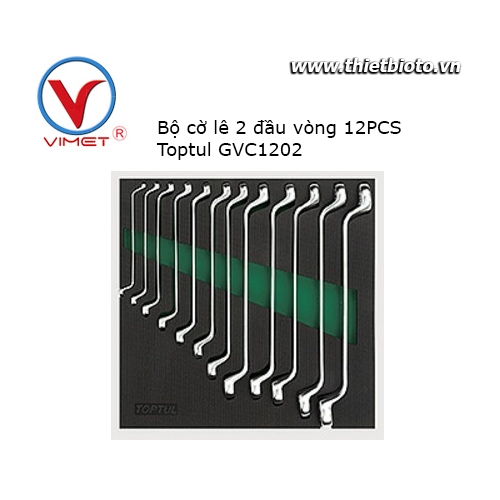 Bộ cờ lê 2 đầu vòng 12 chi tiết Toptul GVC1202
