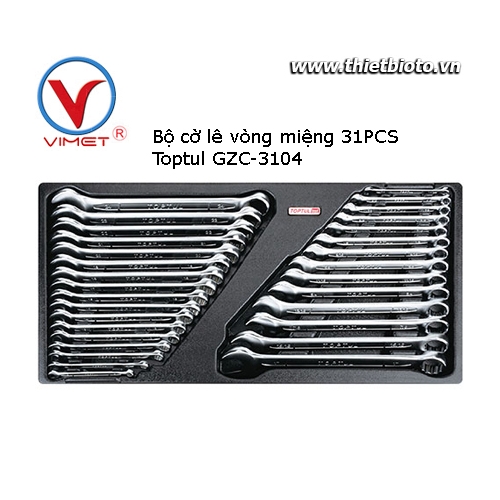 Bộ cờ lê vòng miệng 31 chi tiết Toptul GZC-3104