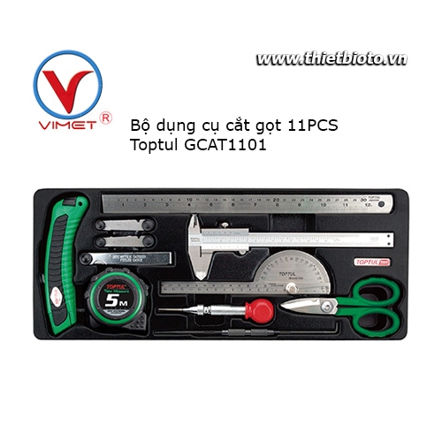 Bộ dụng cụ thước dao kéo 11pcs Toptul GCAT1101