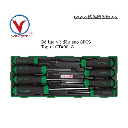 Bộ tua vít đầu sao 8 chi tiết Toptul GTA0818