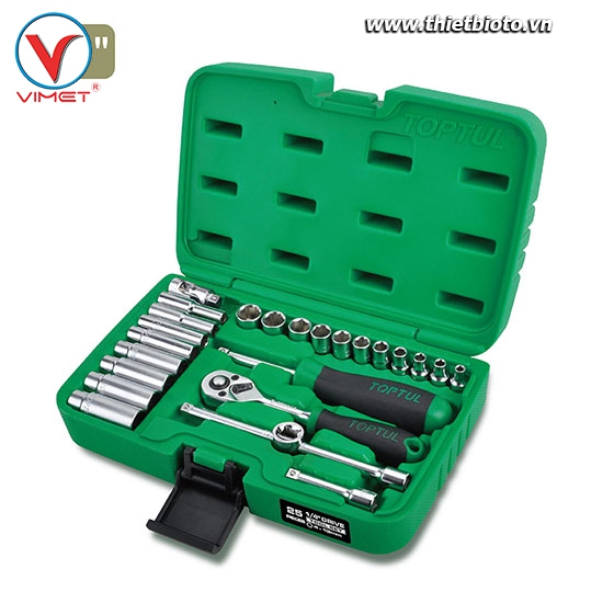 Bộ tuýp xách tay 1/4 inch 25pcs Toptul GCAI2501