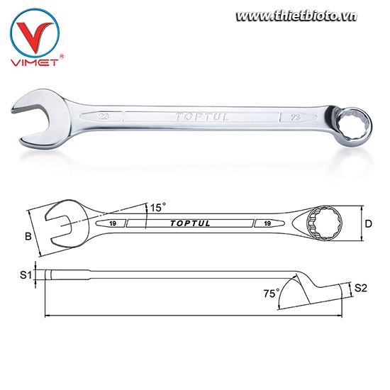 Cờ lê vòng miệng 29mm Toptul AAEN2929