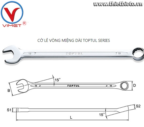 Cờ lê vòng miệng dài 11mm TOPTUL AAEL1111