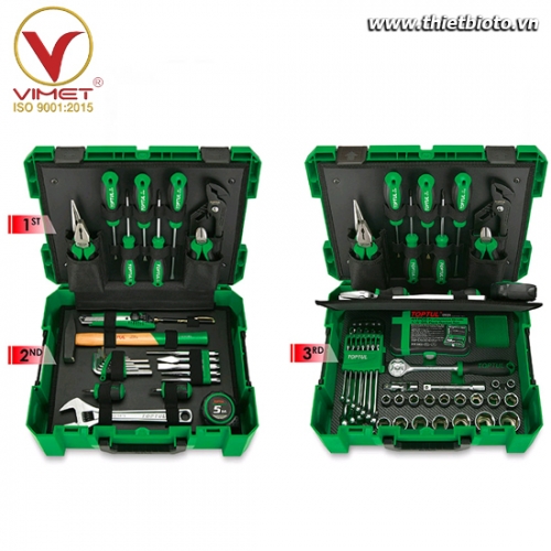 Hộp dồ nghề xách tay 104 chi tiết TOPTUL GCZ-104A