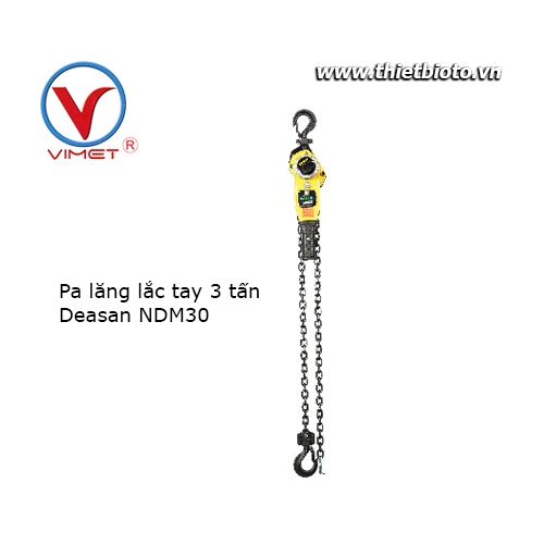 Pa lăng lắc tay 3 tấn Deasan NDM30