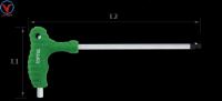 Lục giác L 1 đầu bi 2.5mm TOPTUL AGCA2E15