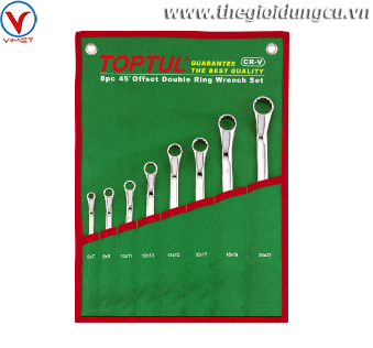 Bộ  cờ lê 2 đầu vòng 45 độ 8 món (6-22mm)