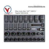 Bộ đầu tuýp đen 3/4 inch 34pcs Toptul GED3426
