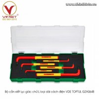 Bộ cần xiết lục giác chữ L loại dài cách điện VDE TOPTUL GZA0648