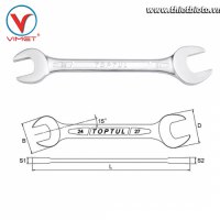 Cờ lê 2 đầu miệng 4x5mm TOPTUL AAEJ0405