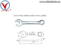 Cờ lê vòng miệng ngắn 11/32 TOPTUL ACAF1111