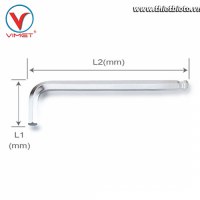 Lục giác L 1 đầu bi 12mm Toptul AGBL1220