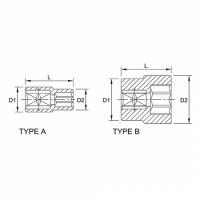 Tuýp lục giác 1/4inch BBEA0805