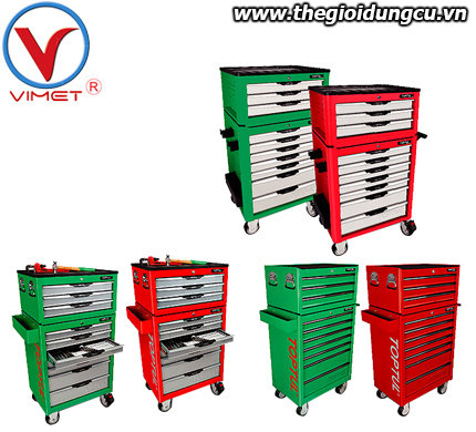 Tủ đồ nghề 7 ngăn 372 chi tiết toptul GX-09801+GT-27401