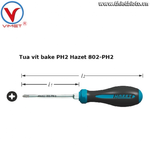 Tua vít bake PH2 Hazet 802-PH2