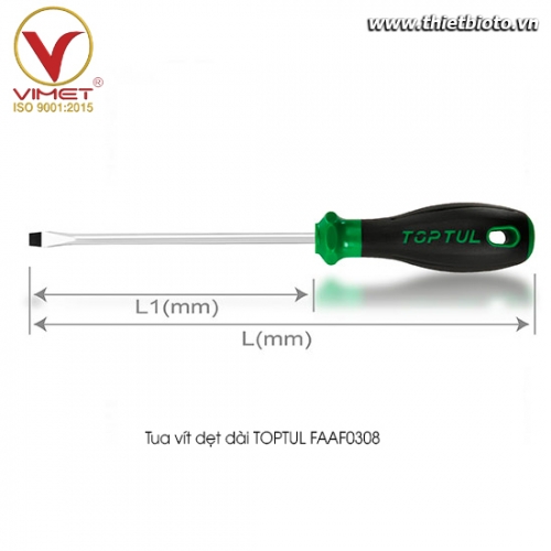 Tua vít dẹt dài TOPTUL FAAF5E10