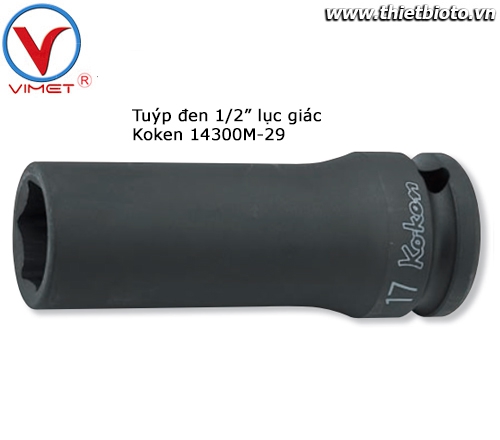 Tuýp đen 1/2 đầu lục giác 14300M-29