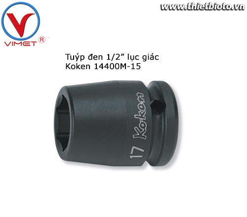 Tuýp đen 1/2 lục giác Koken 14400M-15