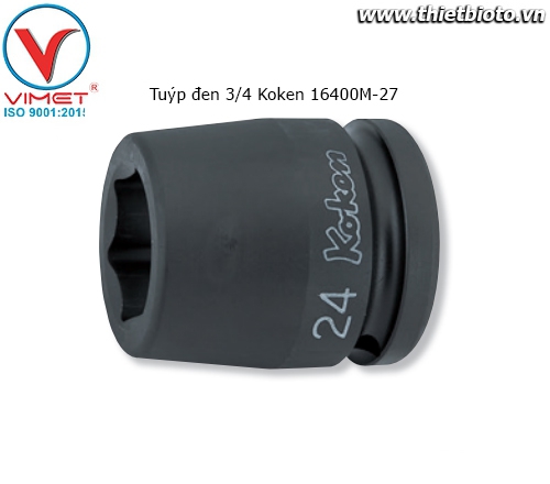 Tuýp đen 3/4 Koken 16400M-27