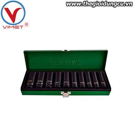 Bộ đầu tuýp dài lục giác 1/2 inch 10 món toptul GEAD1002